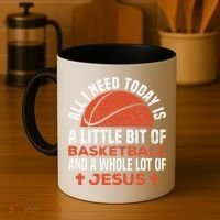 Basketball And Jesus Religious Christian Coffee Mug thumb 4