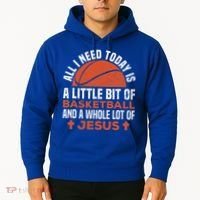 Basketball And Jesus Religious Christian Hoodie thumb 2