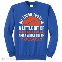 Basketball And Jesus Religious Christian Sweatshirt thumb 0