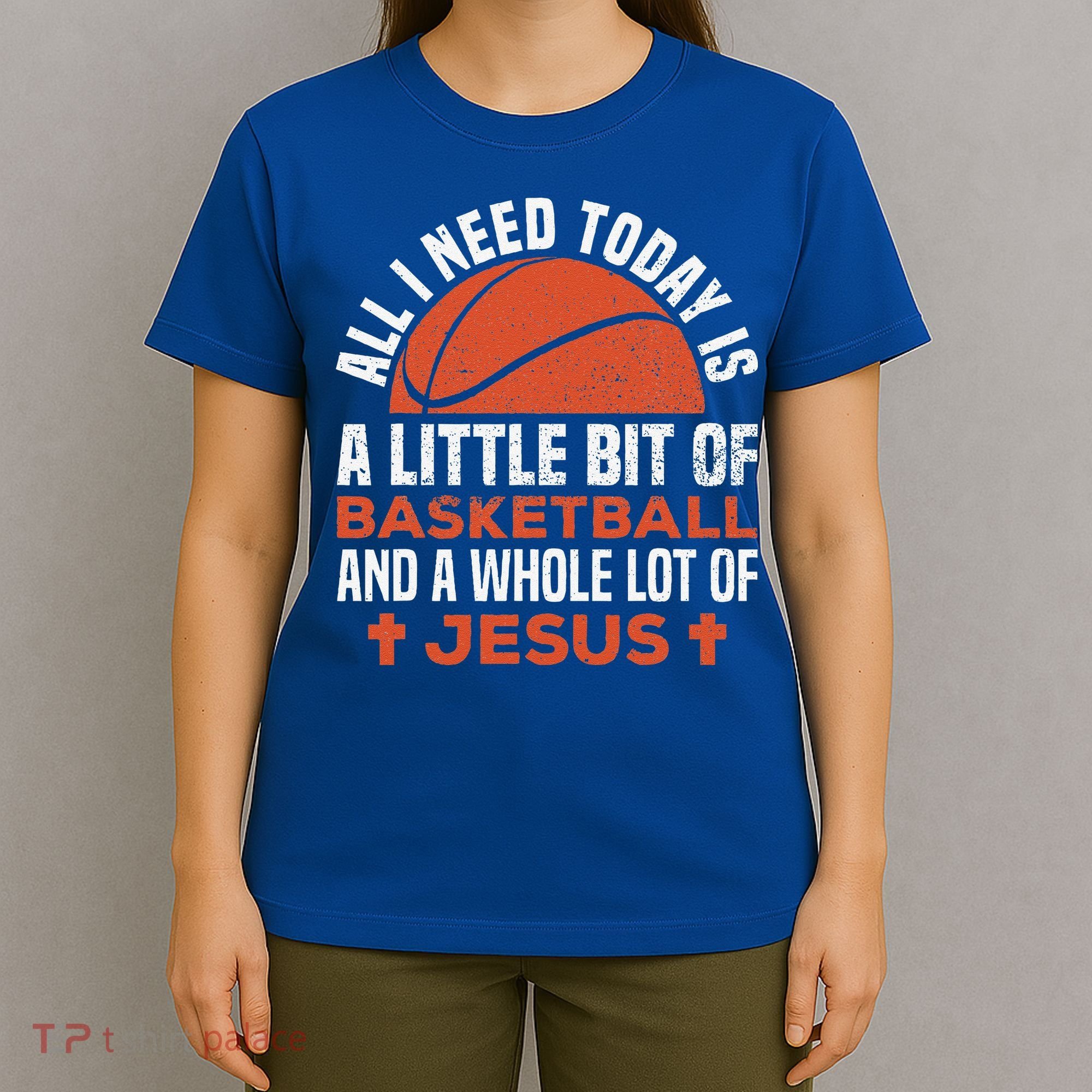 Basketball And Jesus Religious Christian T-Shirt