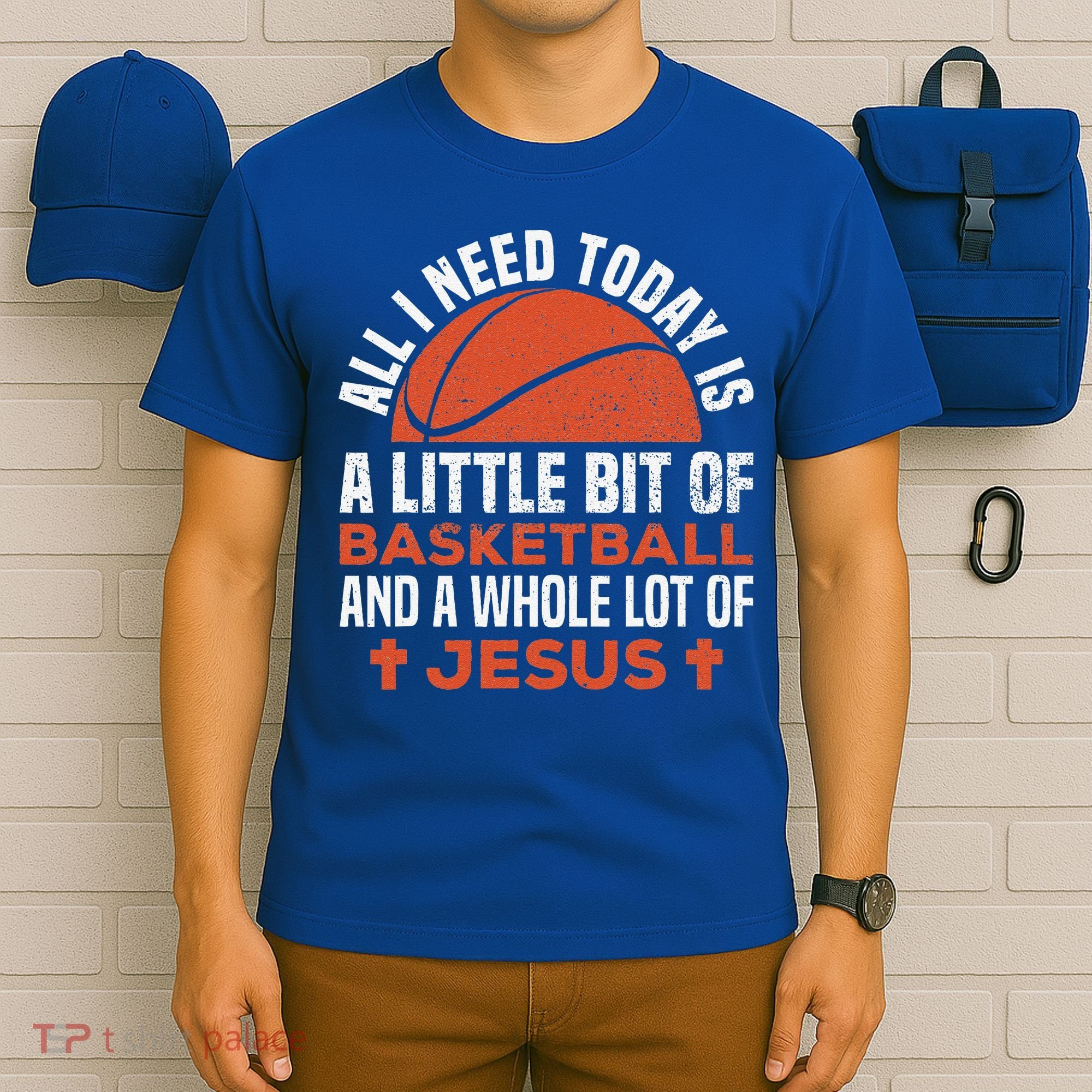 Basketball And Jesus Religious Christian T-Shirt