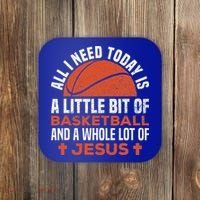Basketball And Jesus Religious Christian Coaster thumb 0