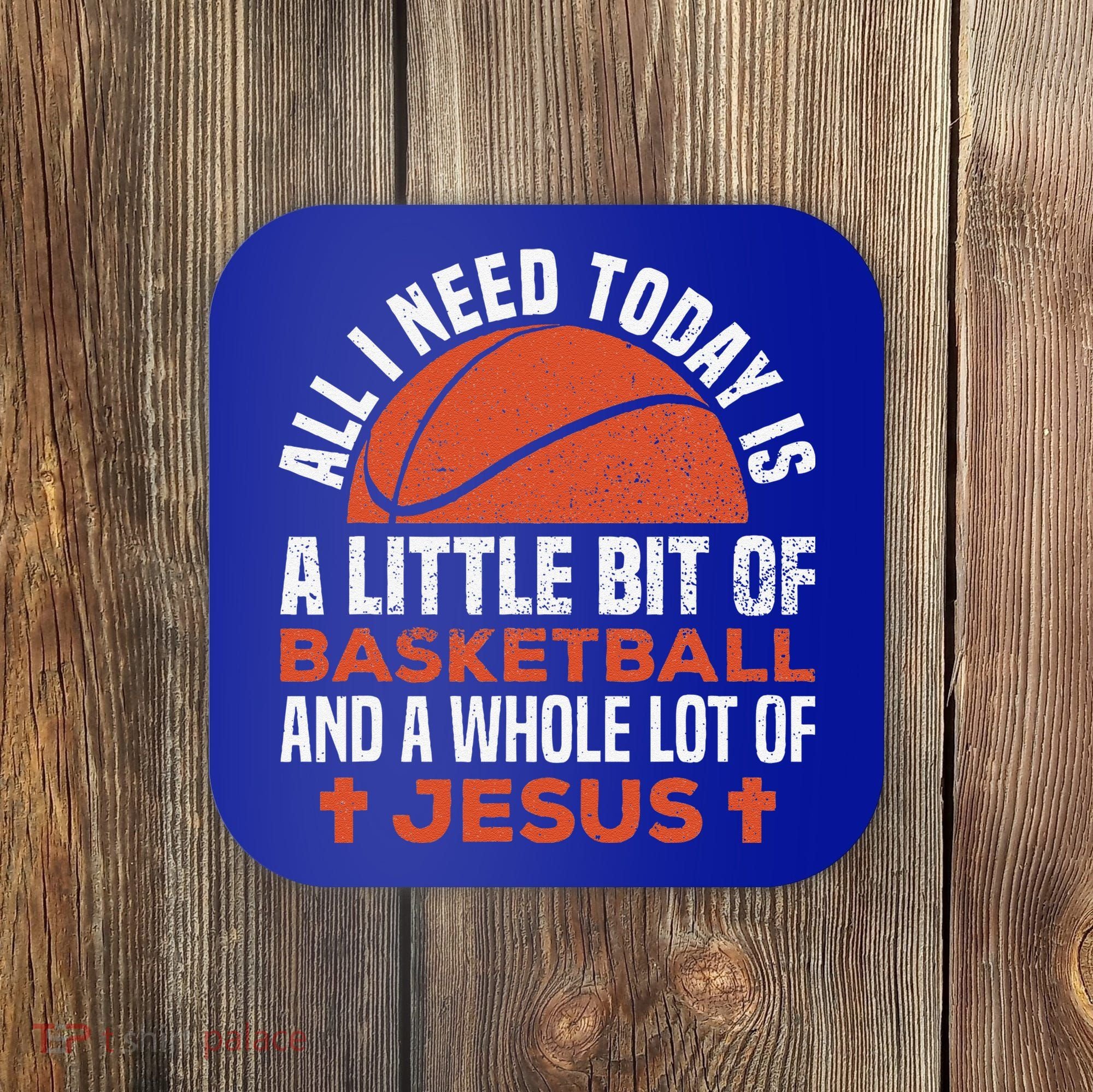 Basketball And Jesus Religious Christian Coaster