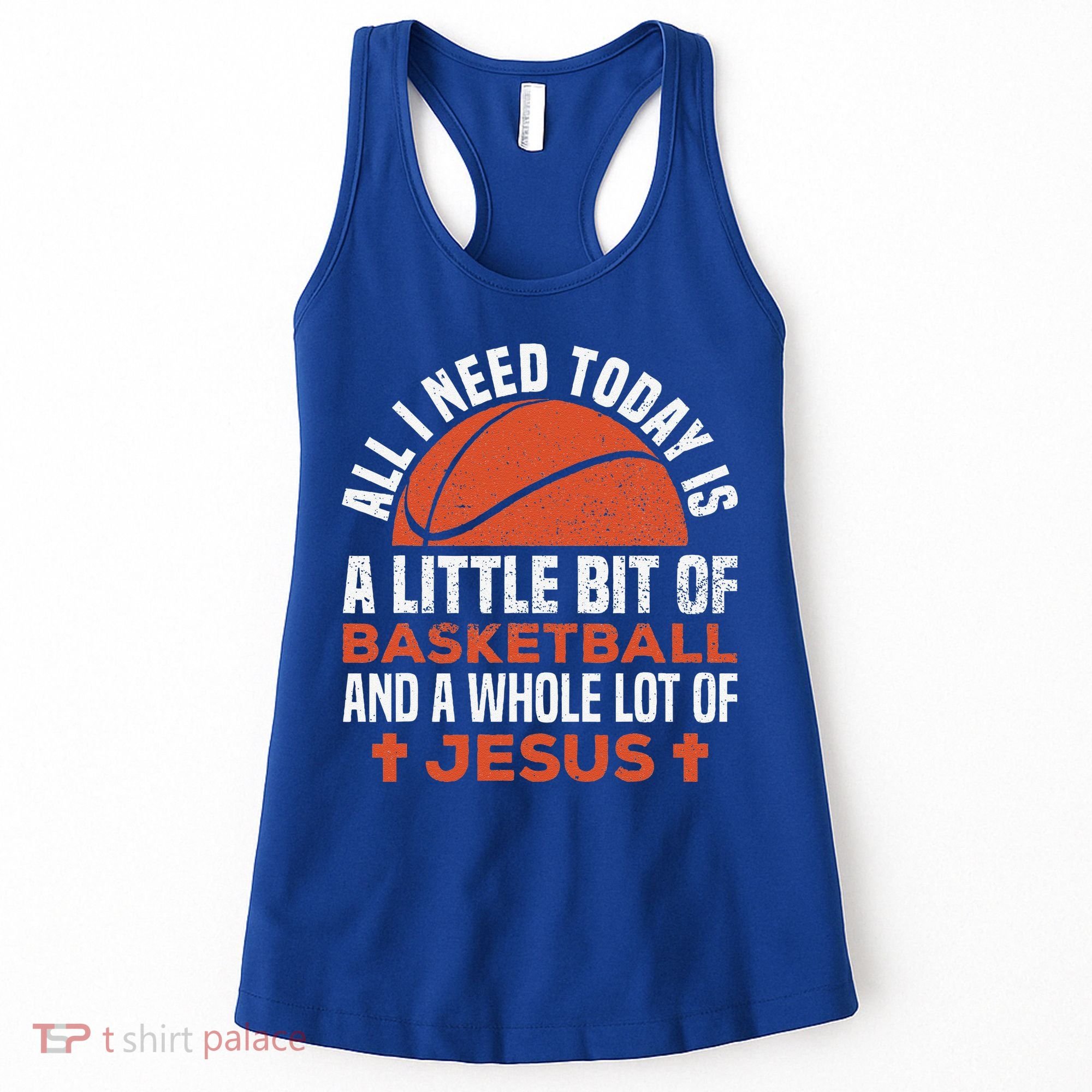 Basketball And Jesus Religious Christian Women's Tank Top