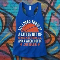 Basketball And Jesus Religious Christian Women's Tank Top thumb 3