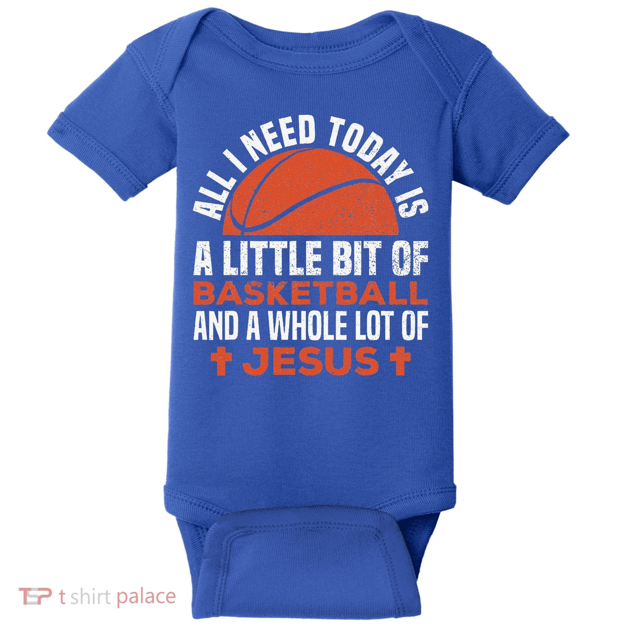 Basketball And Jesus Religious Christian Baby Bodysuit