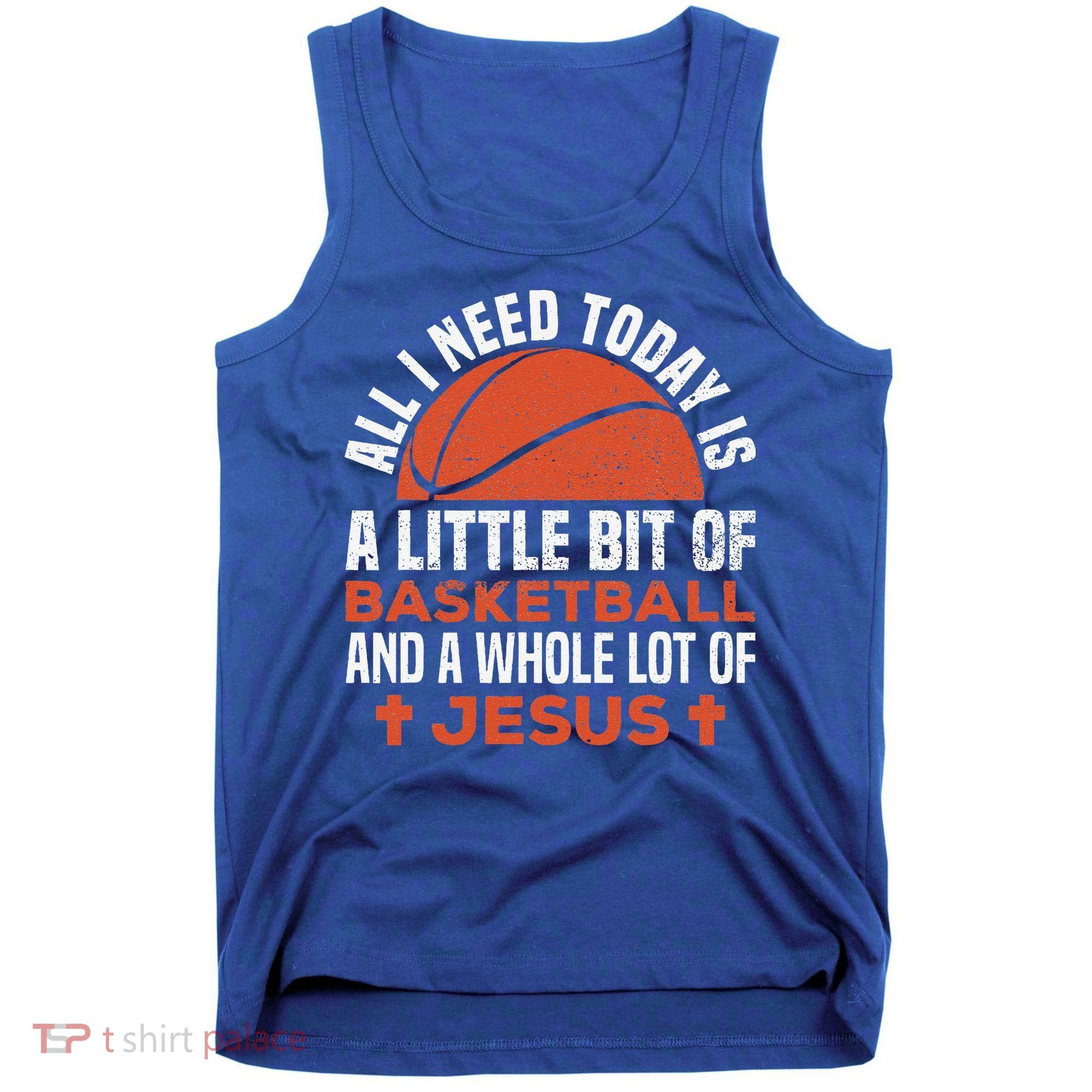Basketball And Jesus Religious Christian Tank Top