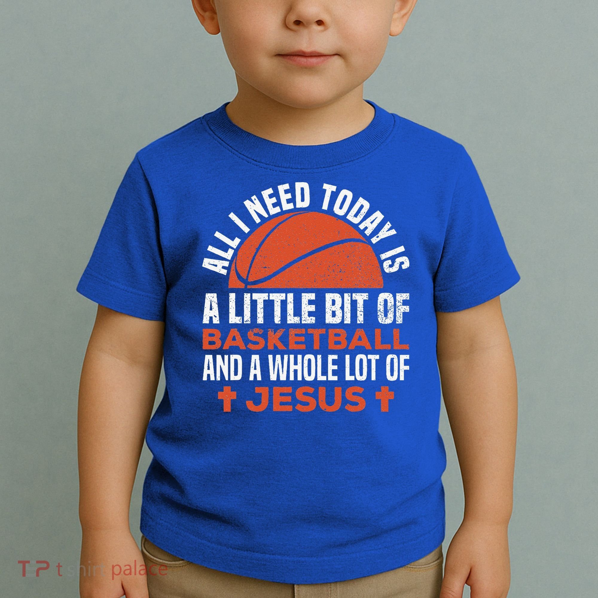 Basketball And Jesus Religious Christian Toddler T-Shirt