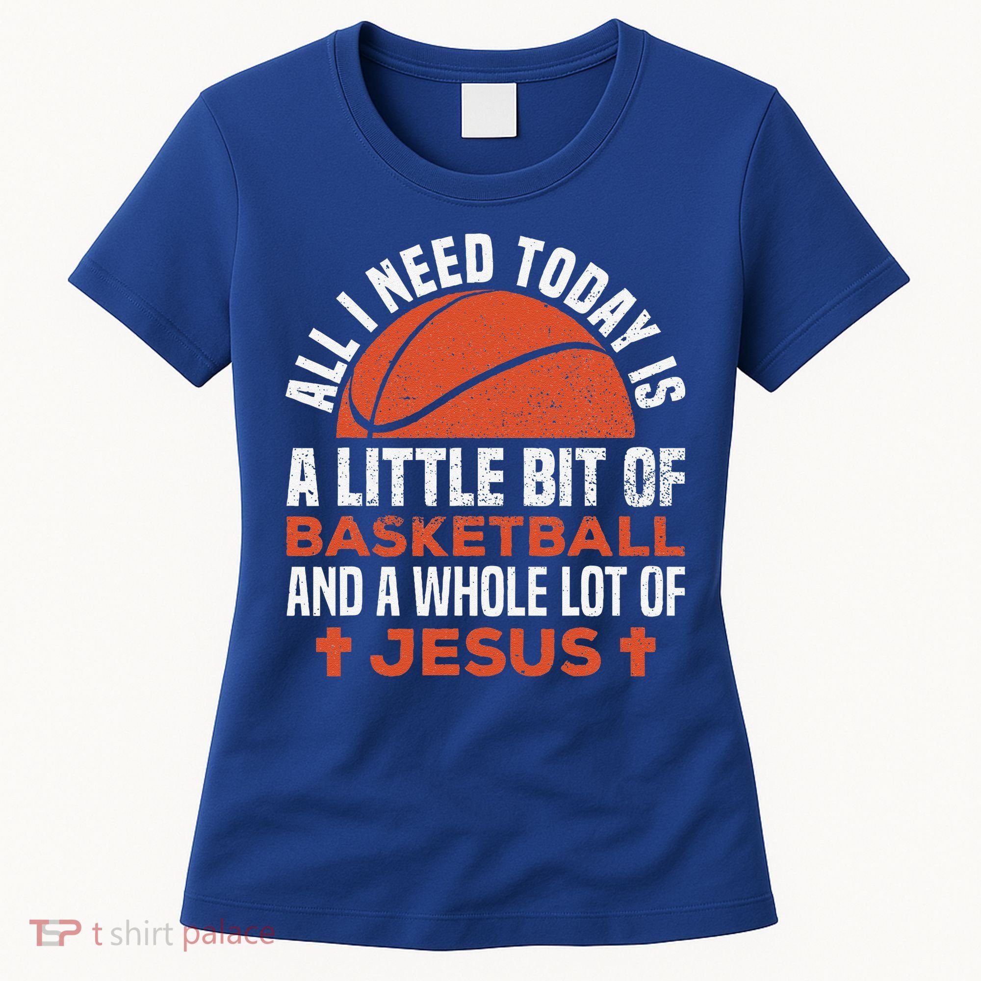 Basketball And Jesus Religious Christian Women's T-Shirt