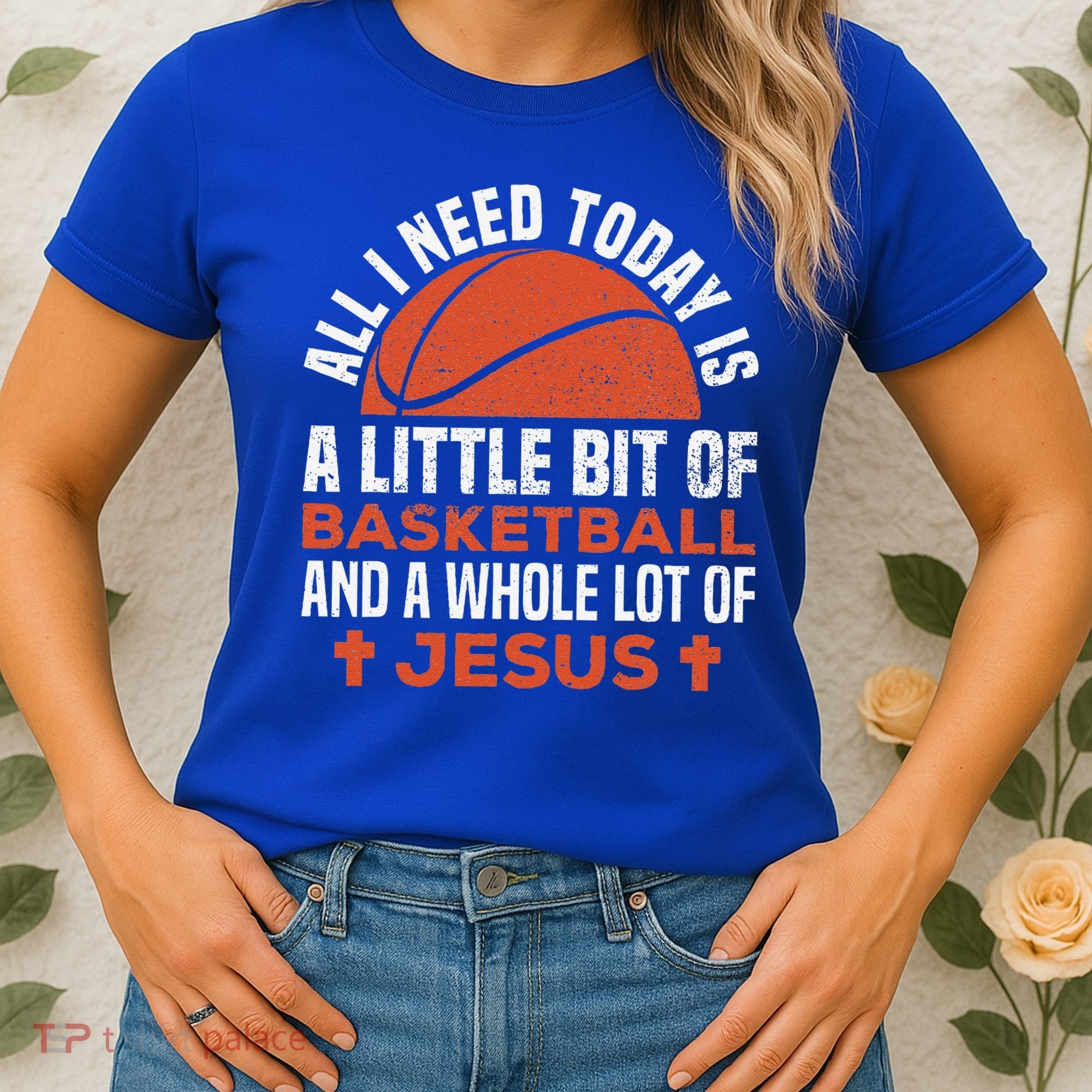 Basketball And Jesus Religious Christian Women's T-Shirt