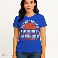 Basketball And Jesus Religious Christian Women's T-Shirt thumb 4