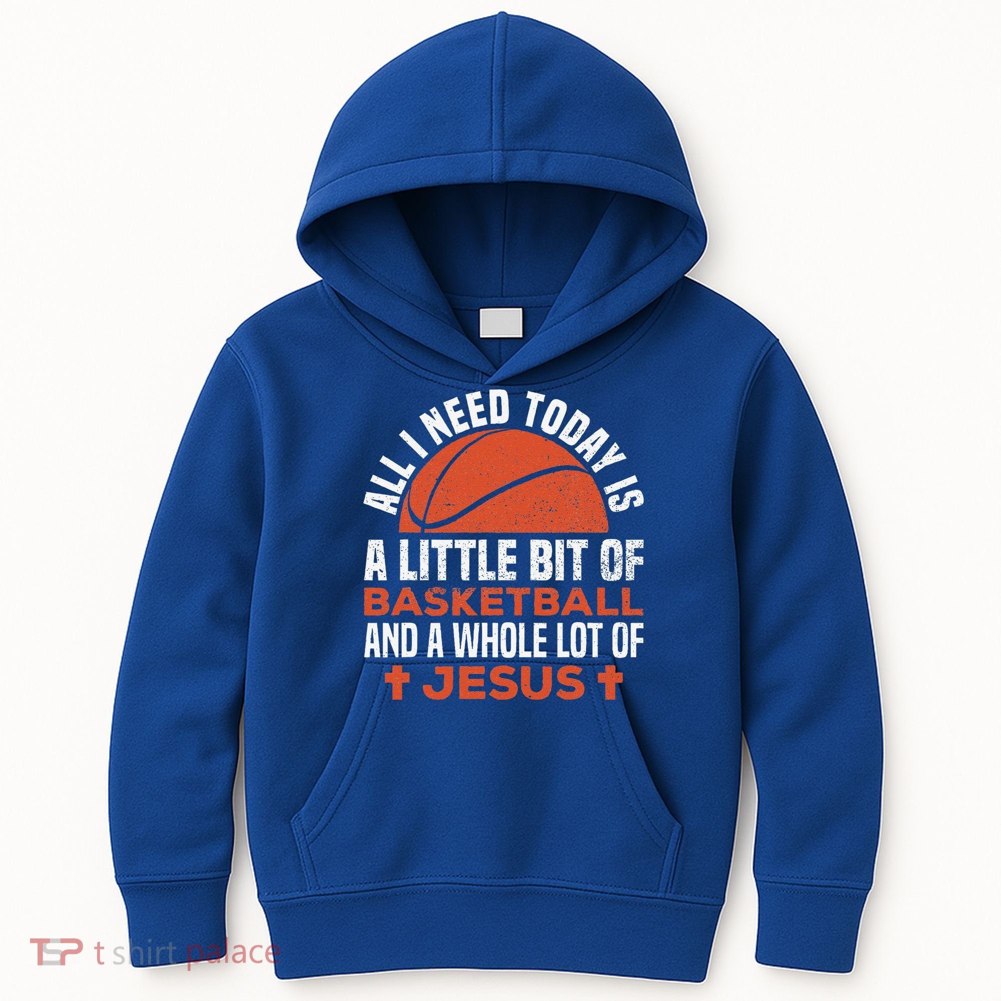 Basketball And Jesus Religious Christian Kids Hoodie