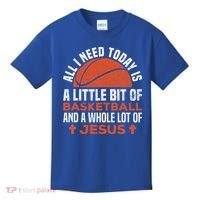 Basketball And Jesus Religious Christian Kids T-Shirt thumb 0