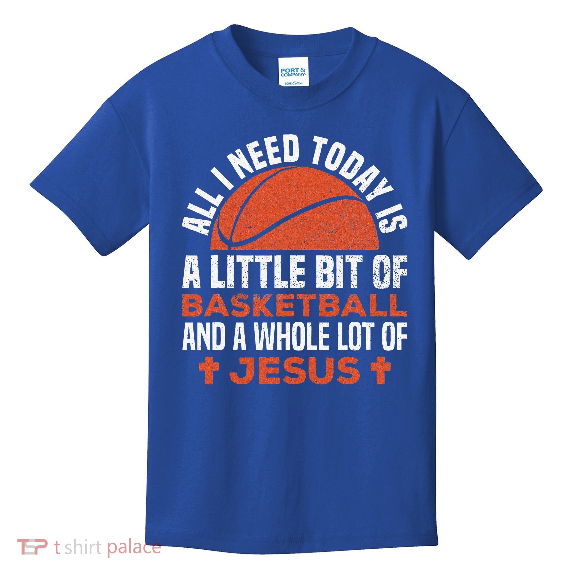 Basketball And Jesus Religious Christian Kids T-Shirt