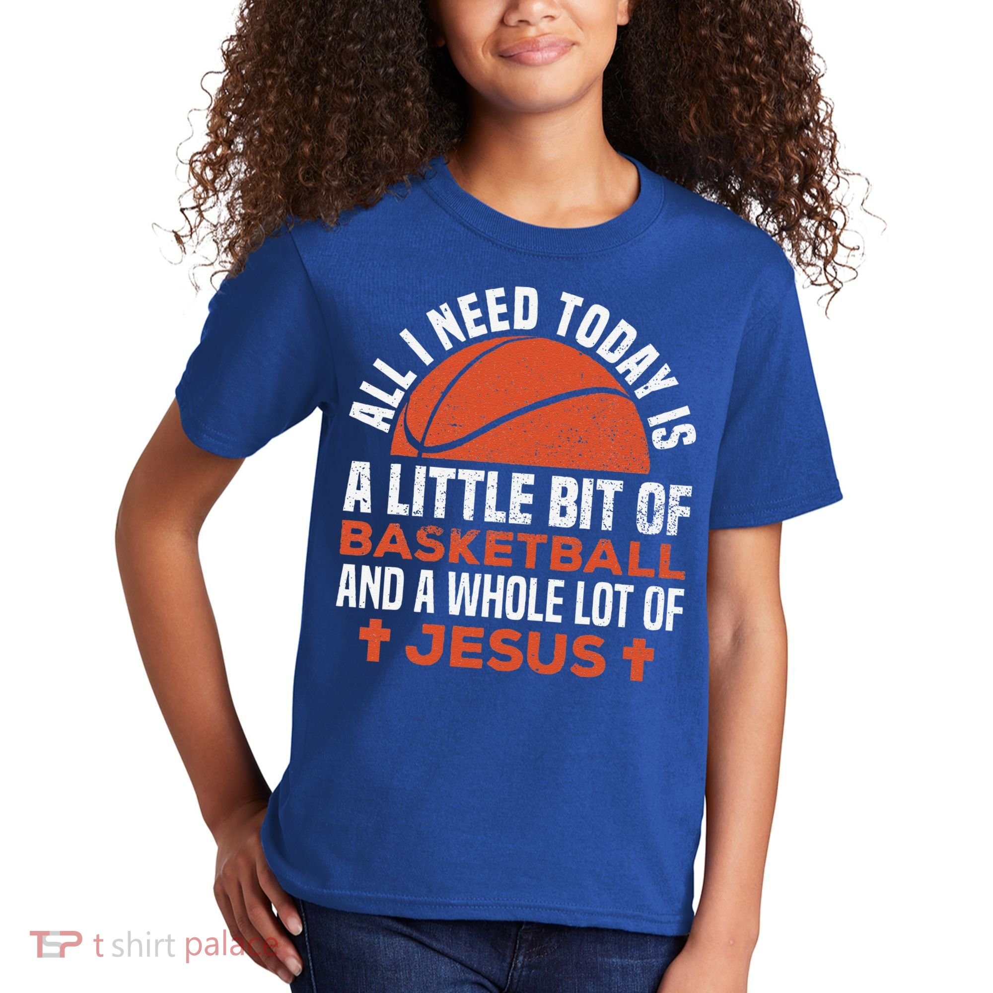 Basketball And Jesus Religious Christian Kids T-Shirt