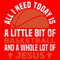 Basketball And Jesus Religious Christian Santa Hat thumb 1