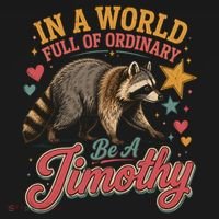 Be A Jimothy Raccoon Funny Viral Meme Apron thumb 3