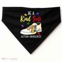 Be A Kind Sole Autism Awareness Puzzle Shoe USA-Made Doggie Bandana thumb 0