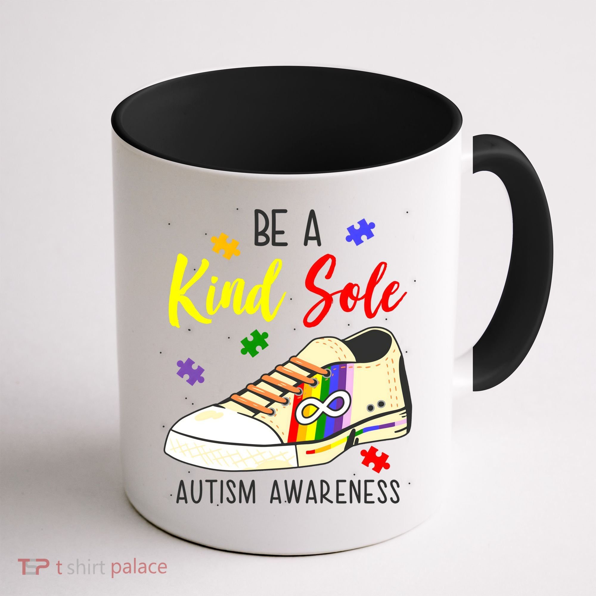Be A Kind Sole Autism Awareness Puzzle Shoe Coffee Mug