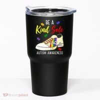 Be A Kind Sole Autism Awareness Puzzle Shoe Tumbler thumb 0