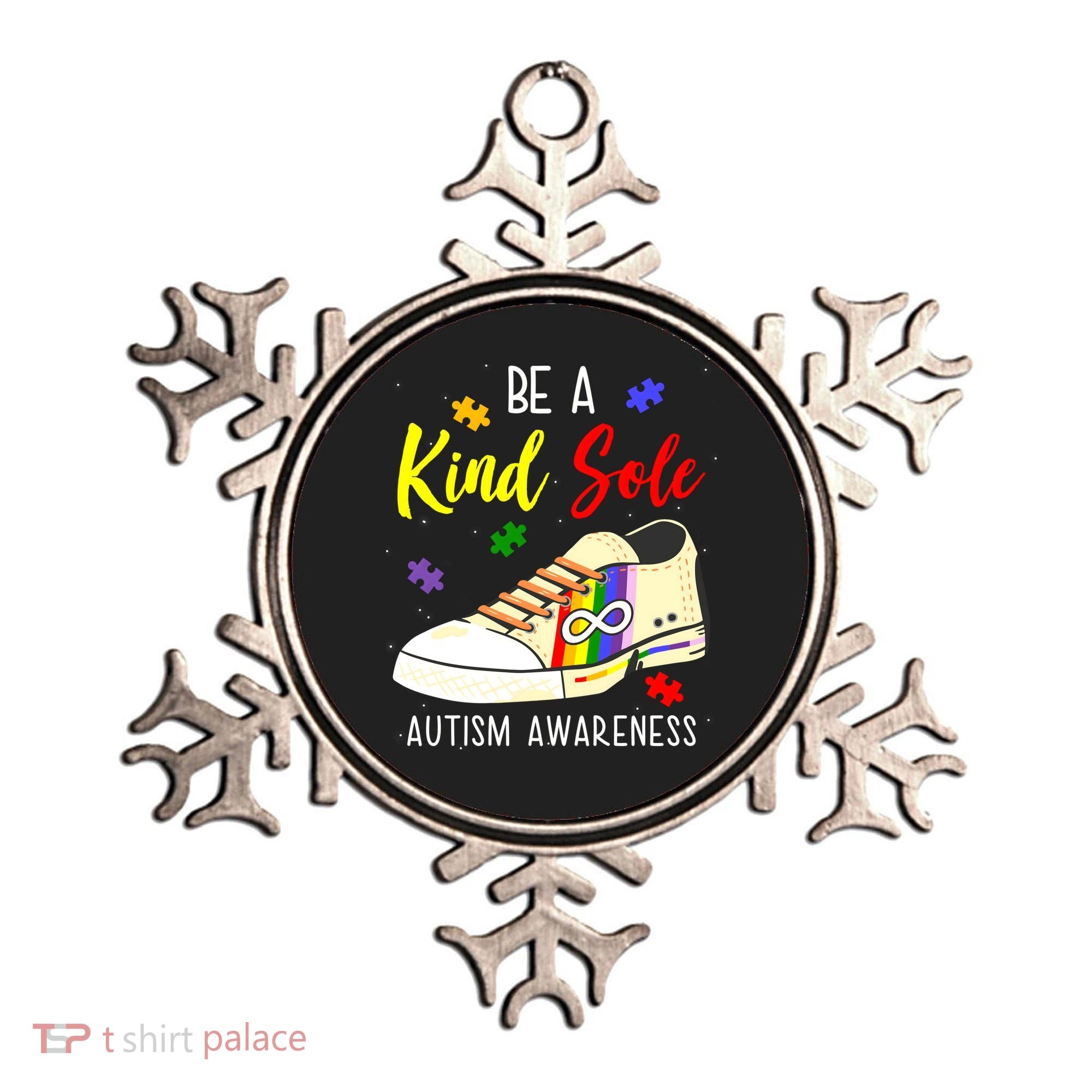 Be A Kind Sole Autism Awareness Puzzle Shoe Ornament