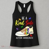 Be A Kind Sole Autism Awareness Puzzle Shoe Women's Tank Top thumb 3