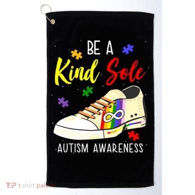 Be A Kind Sole Autism Awareness Puzzle Shoe Golf Towel