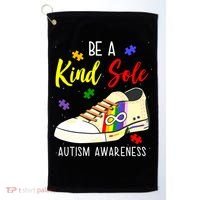 Be A Kind Sole Autism Awareness Puzzle Shoe Golf Towel thumb 0