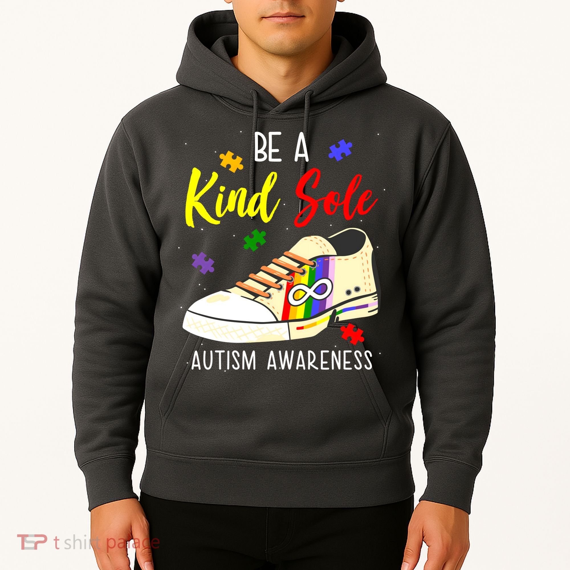 Be A Kind Sole Autism Awareness Puzzle Shoe Hoodie