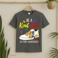 Be A Kind Sole Autism Awareness Puzzle Shoe T-Shirt thumb 2