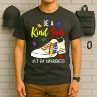 Be A Kind Sole Autism Awareness Puzzle Shoe T-Shirt thumb 6