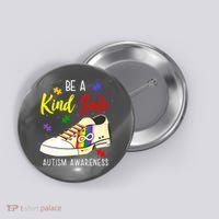 Be A Kind Sole Autism Awareness Puzzle Shoe Button thumb 0