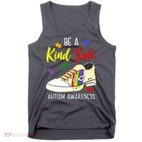 Be A Kind Sole Autism Awareness Puzzle Shoe Tank Top thumb 0