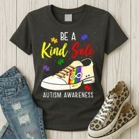 Be A Kind Sole Autism Awareness Puzzle Shoe Women's T-Shirt thumb 3
