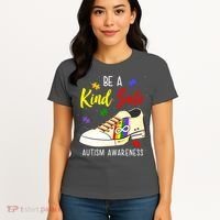 Be A Kind Sole Autism Awareness Puzzle Shoe Women's T-Shirt thumb 4