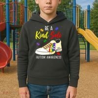 Be A Kind Sole Autism Awareness Puzzle Shoe Kids Hoodie thumb 2