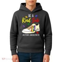 Be A Kind Sole Autism Awareness Puzzle Shoe Kids Hoodie thumb 4