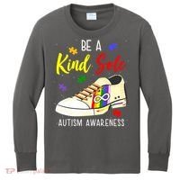 Be A Kind Sole Autism Awareness Puzzle Shoe Kids Long Sleeve Shirt thumb 0