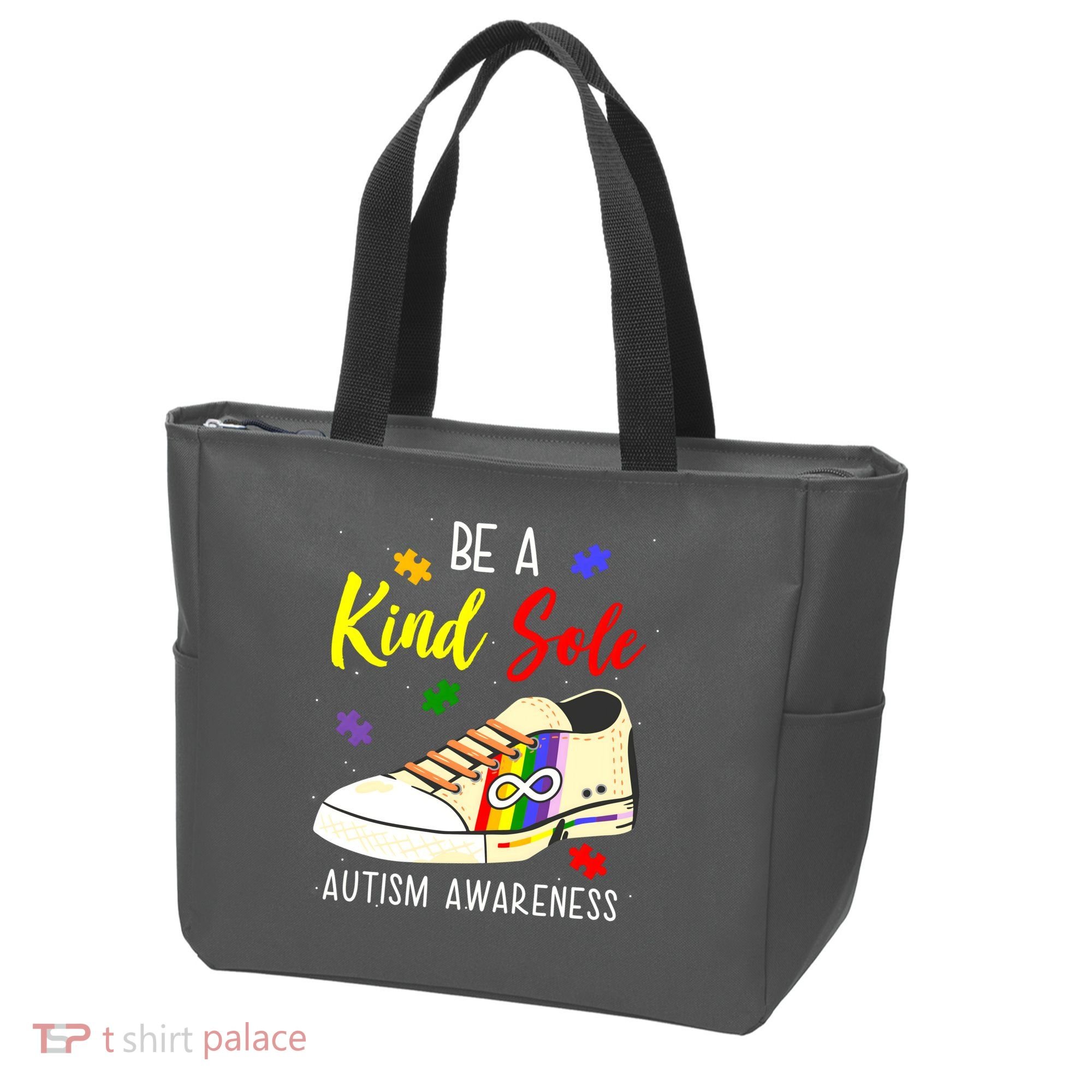Be A Kind Sole Autism Awareness Puzzle Shoe Tote Bag