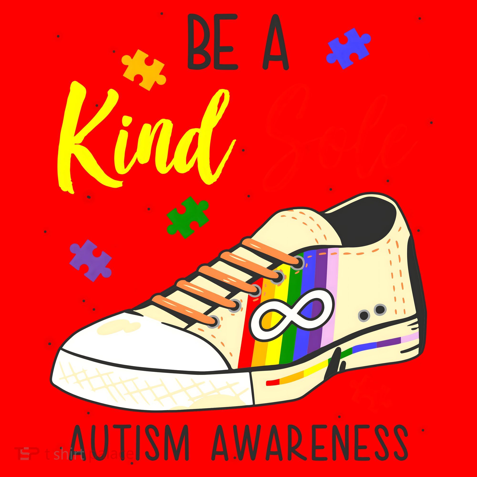 Be A Kind Sole Autism Awareness Puzzle Shoe Santa Hat