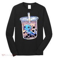Boba Axolotl Kawaii Axolotl Bubble Tea Boba Long Sleeve Shirt thumb 0