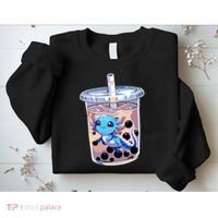 Boba Axolotl Kawaii Axolotl Bubble Tea Boba Sweatshirt thumb 2