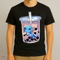 Boba Axolotl Kawaii Axolotl Bubble Tea Boba T-Shirt thumb 3