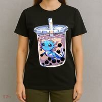Boba Axolotl Kawaii Axolotl Bubble Tea Boba T-Shirt thumb 4