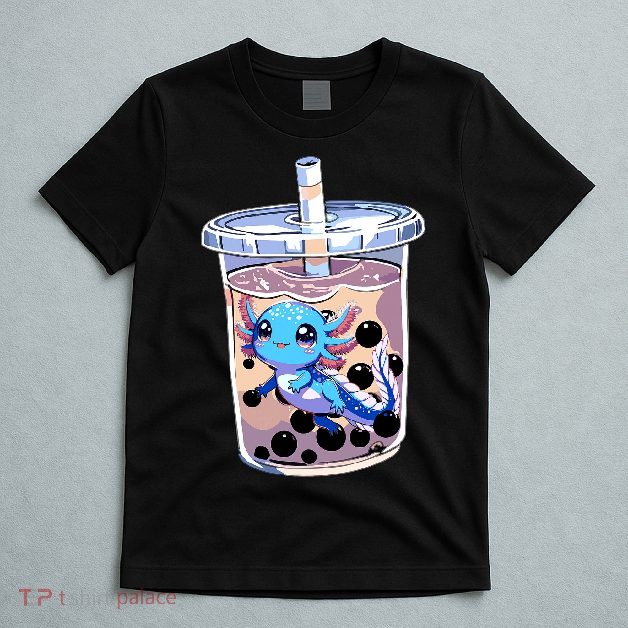 Boba Axolotl Kawaii Axolotl Bubble Tea Boba T-Shirt