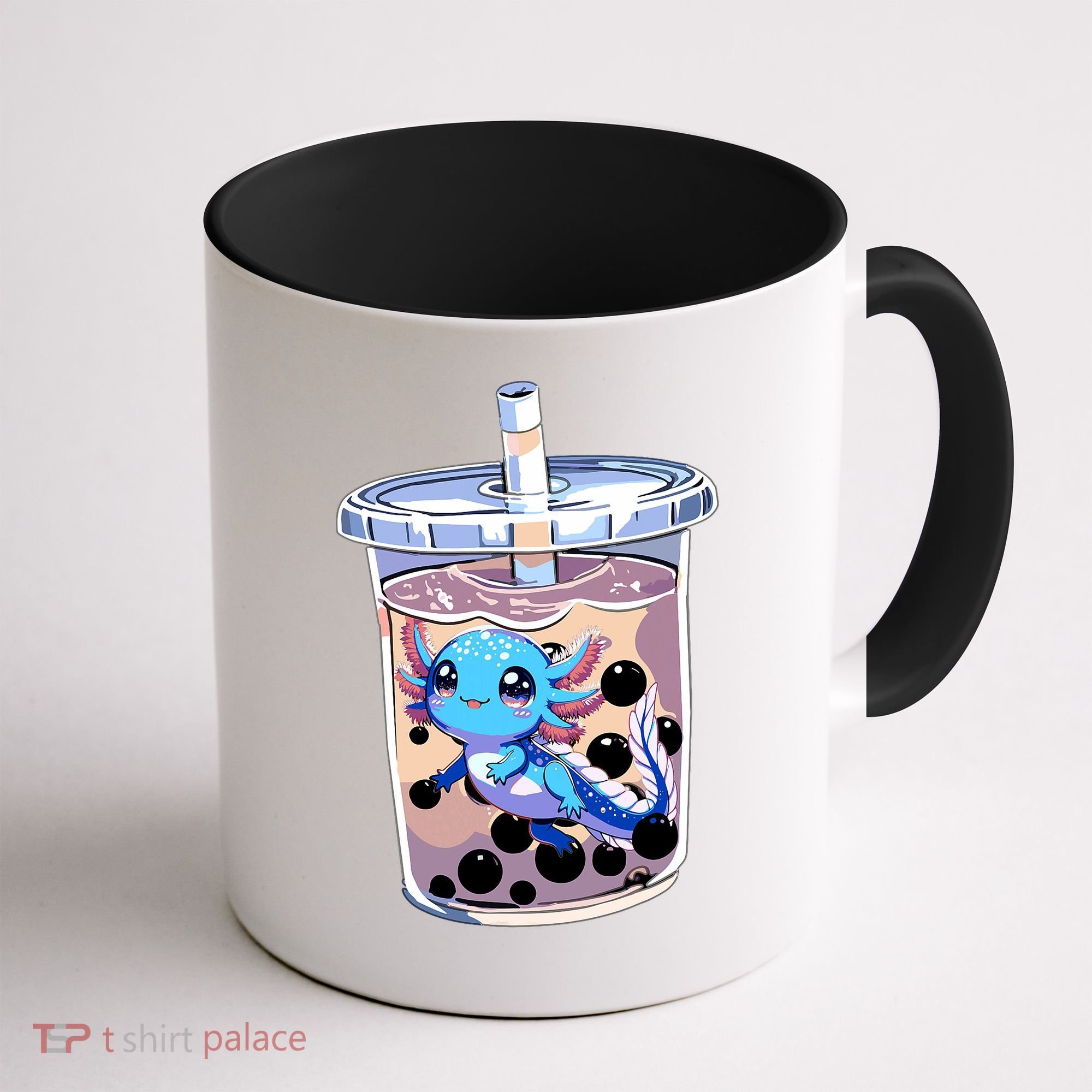 Boba Axolotl Kawaii Axolotl Bubble Tea Boba Coffee Mug