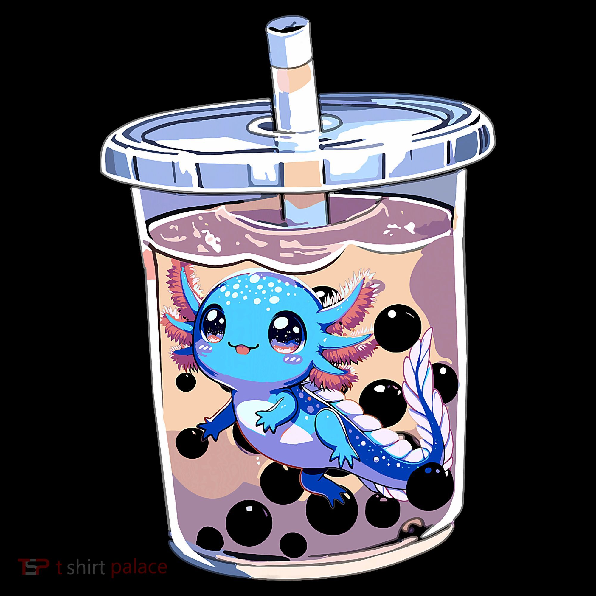 Boba Axolotl Kawaii Axolotl Bubble Tea Boba Coffee Mug