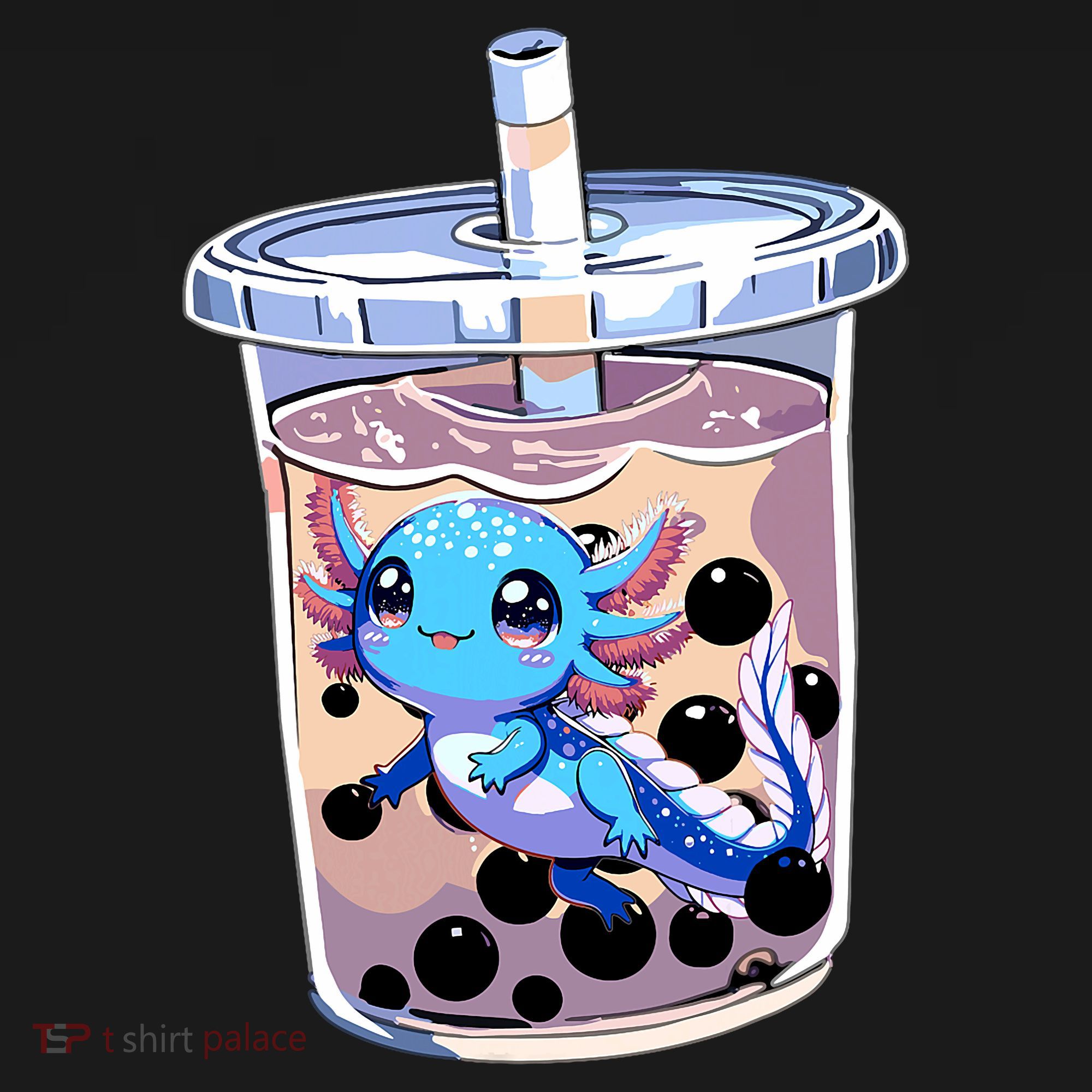 Boba Axolotl Kawaii Axolotl Bubble Tea Boba Women's Hoodie