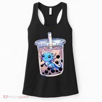 Boba Axolotl Kawaii Axolotl Bubble Tea Boba Women's Tank Top thumb 0