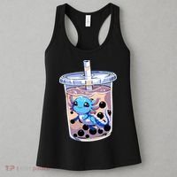 Boba Axolotl Kawaii Axolotl Bubble Tea Boba Women's Tank Top thumb 3